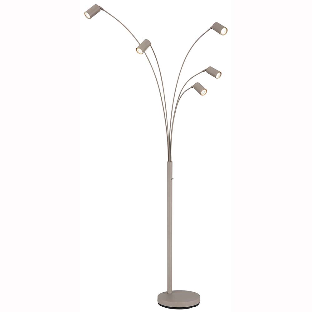 Globo Beige Stehlampe Standleuchte Metall Sandfarben Matt Wohnzimmerlampe Schalter H 204 Cm
