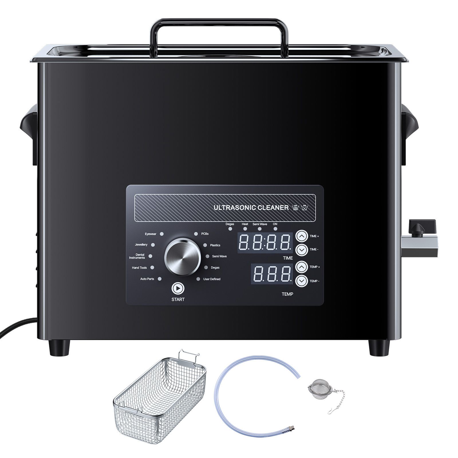 Nettoyeur ultrasonique 6 L YUDO, cuve acier inoxydable 304, panier et billes inclus