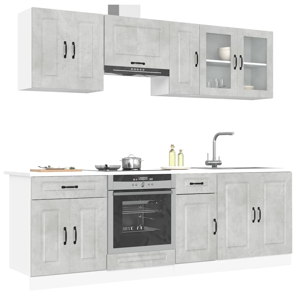 Vidaxl – Ensemble D'Armoires De Cuisine 8 Pcs – Bois D'Ingénierie