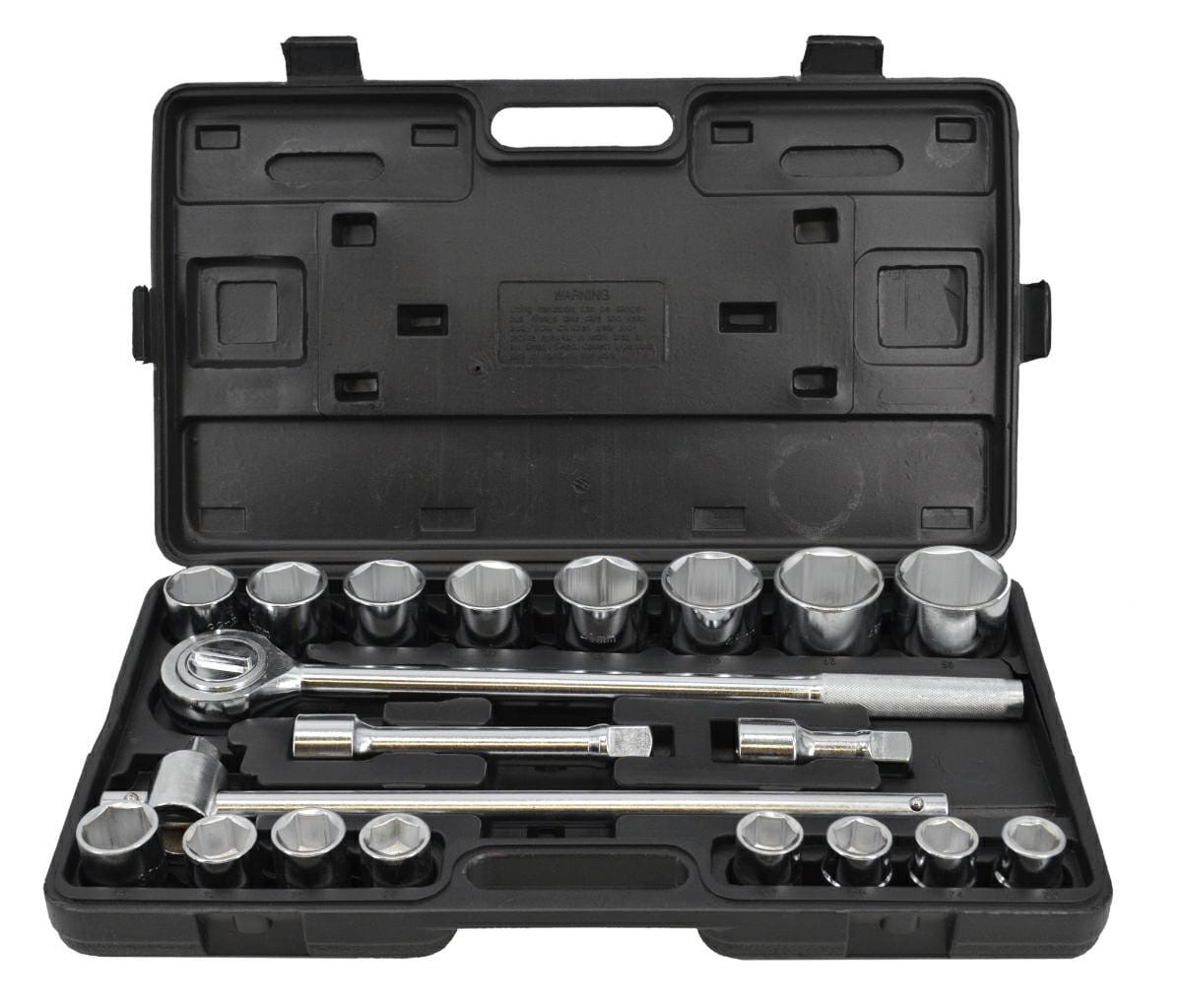 Awtools Silber Steckschlüssel + Stecknuss, Zestaw Kluczy 21El. 3/4/ Plastikowa Walizka (3/4) - Bild 4