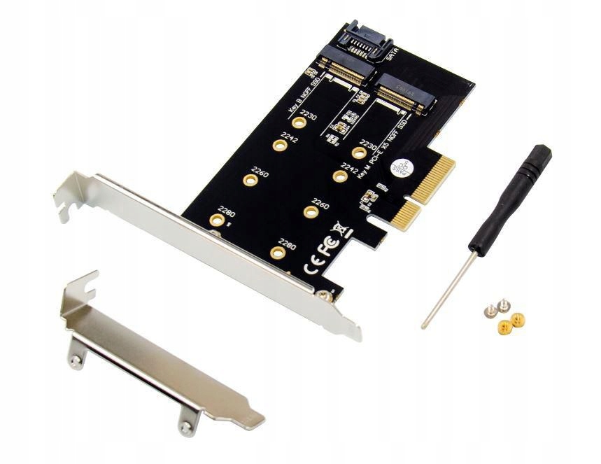 Microconnect Schwarz/Silber Pcie X4 M.2 Nvme M Adapter