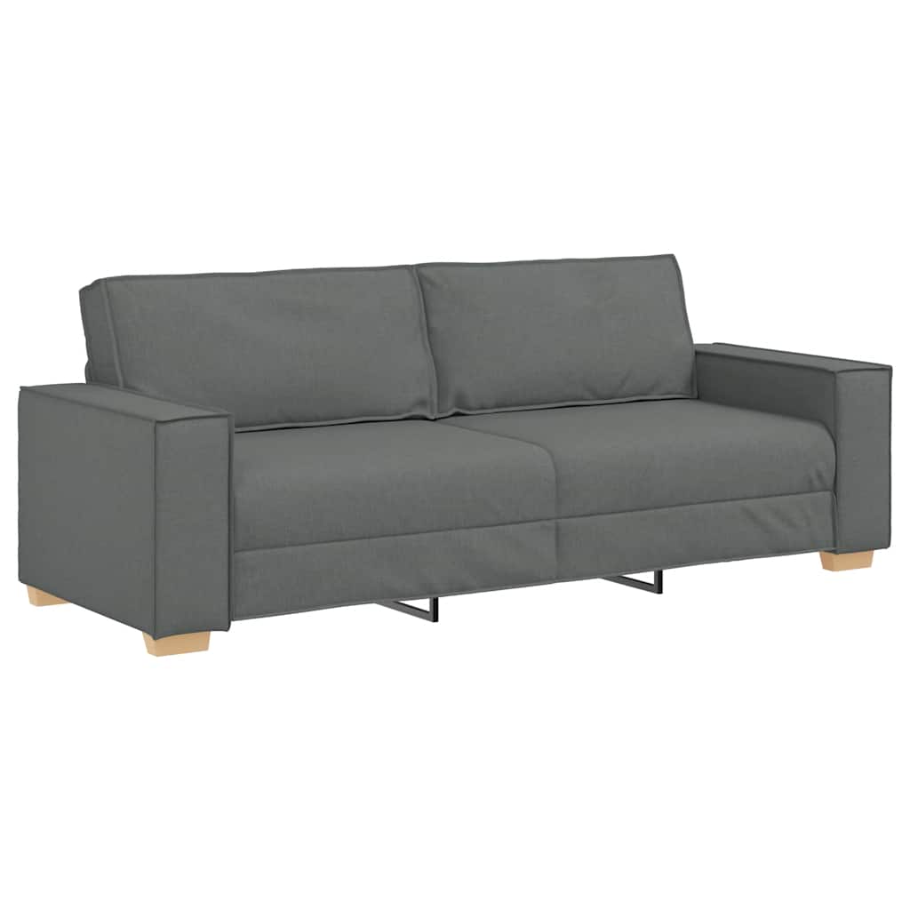 3-seater Sofa Dark Grey 220x78x84 Cm Fabric Vidaxl