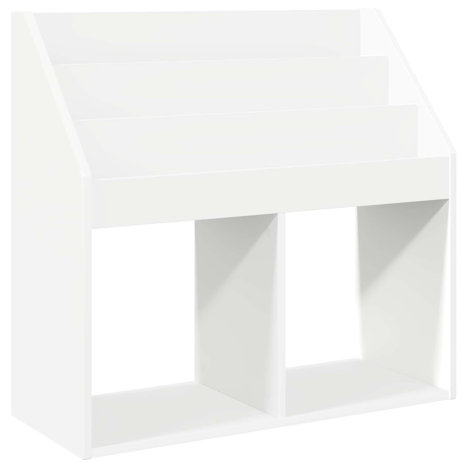 Kids Bookshelf White 72.5 X 29.5 X 69 Cm Engineered Wood Vidaxl