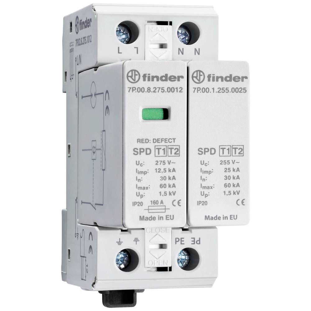 Finder 7P.02.8.275.1012 Surge arrester 60 kA 1pc