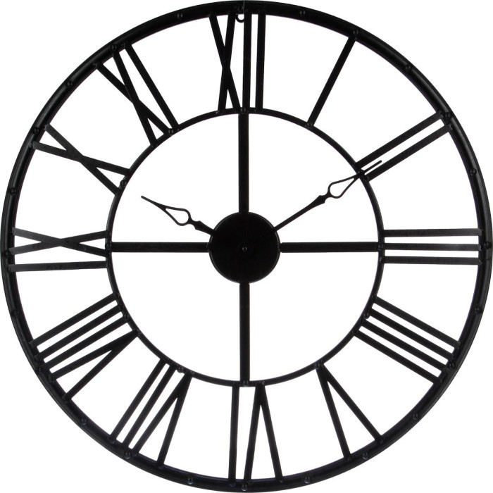 Pendule Murale Métal 'vintage' 70cm Noir