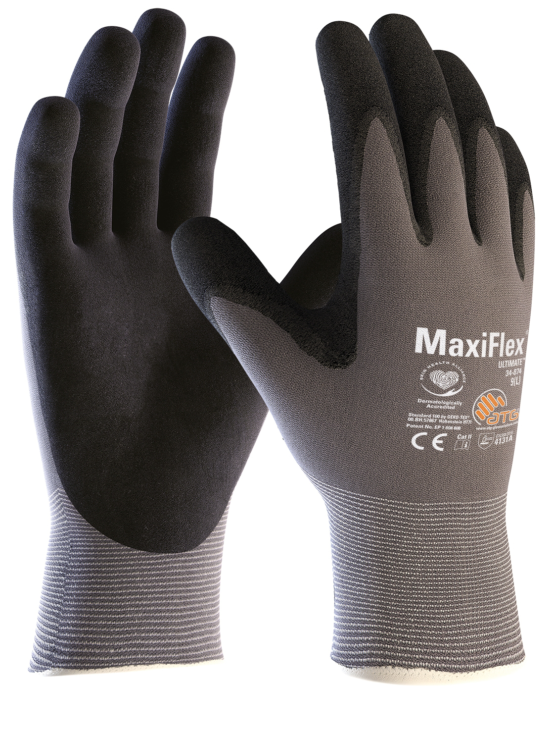 Atg Grau/Schwarz 12 Stk. Handschuhe Maxiflex® Ultimate™ 34-874 Gr.7 - Bild 4