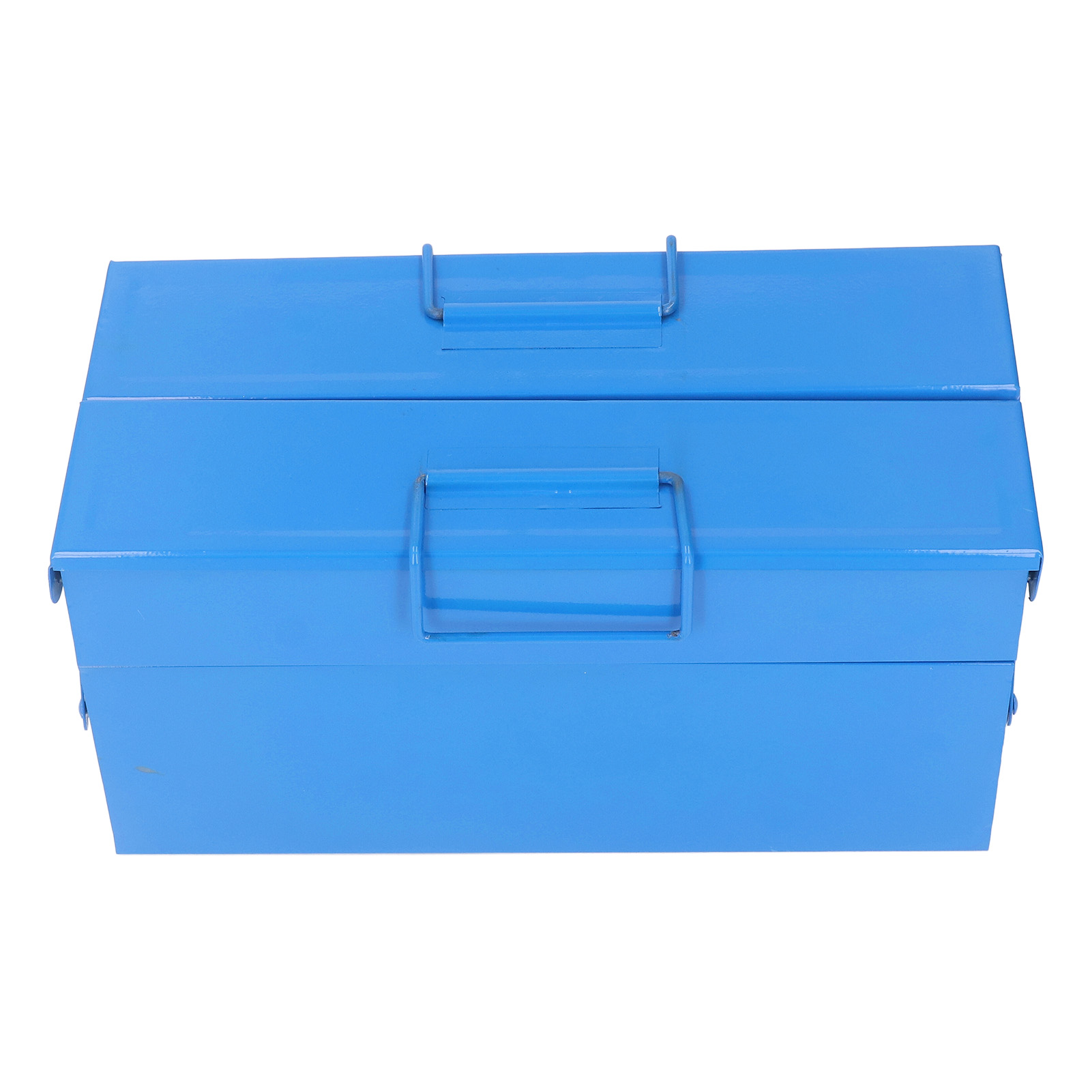 Boîte de rangement pliable 3 plateaux en fer peint, 2 niveaux, pour outils de réparation