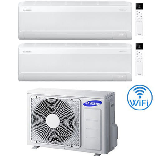 Climatizzatore Condizionatore Samsung Windfree Avant S2 R32 Wifi Dual Split Inverter 9000 + 12000 Btu Con U.e. Aj052txj3kg/eu Novitá 2025 Classe A+++/a++