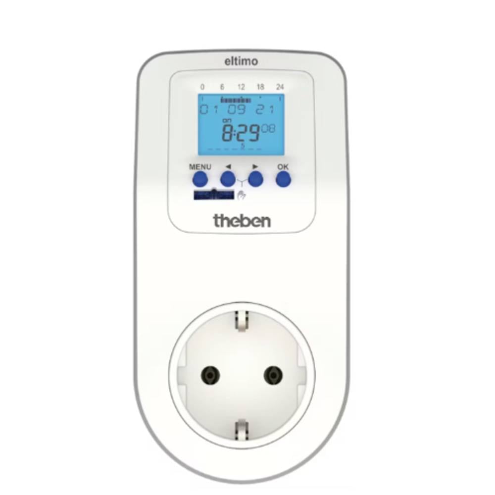 Theben - 0200130 eltimo 020 TOP3 - commutateur de prise numérique avec programme hebdomadaire i minuterie i programmation en optio