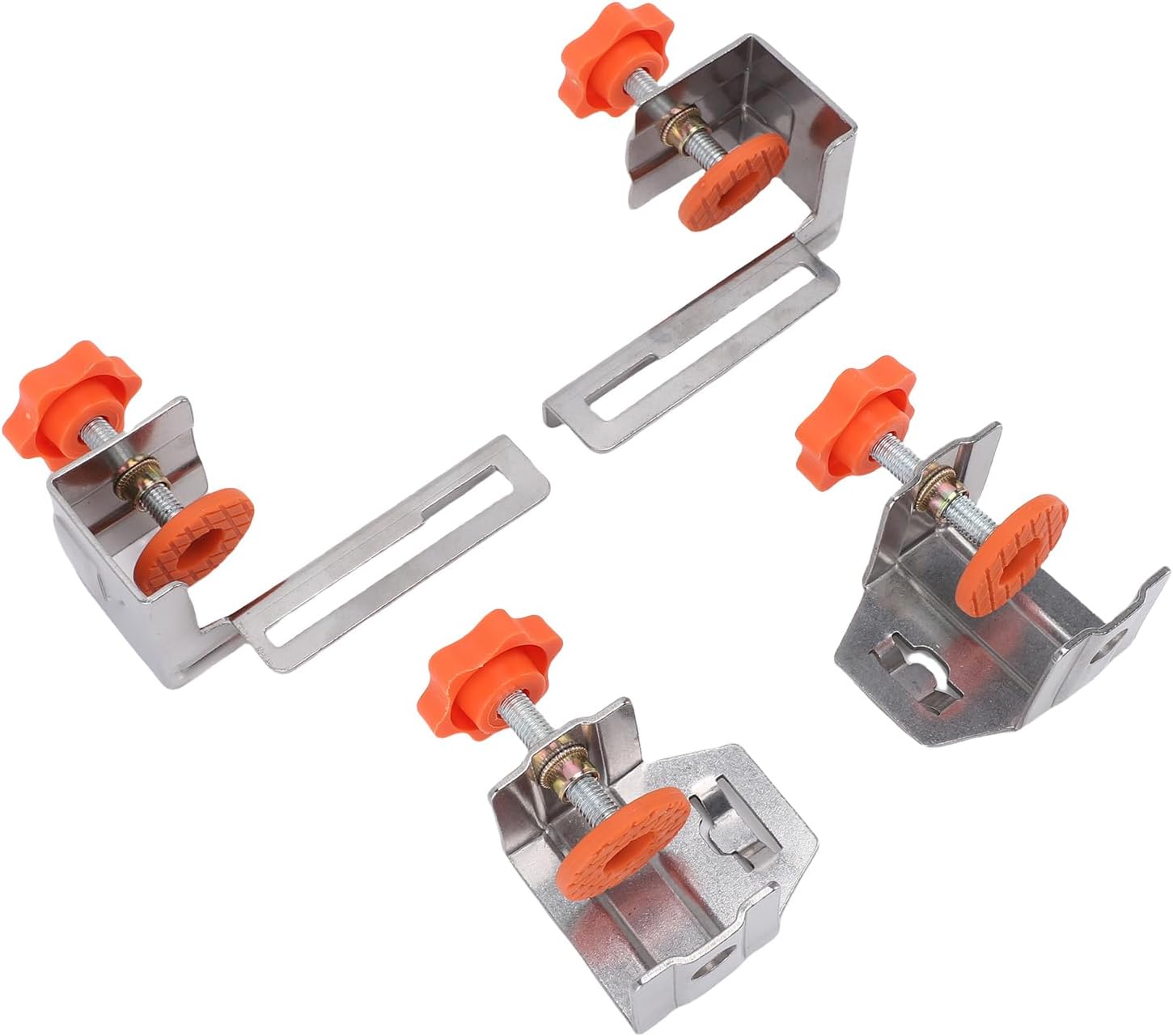 Serre-tiroir réglable en acier inoxydable 2 mm, ouverture 12 à 50 mm, patin caoutchouc, lot de 4