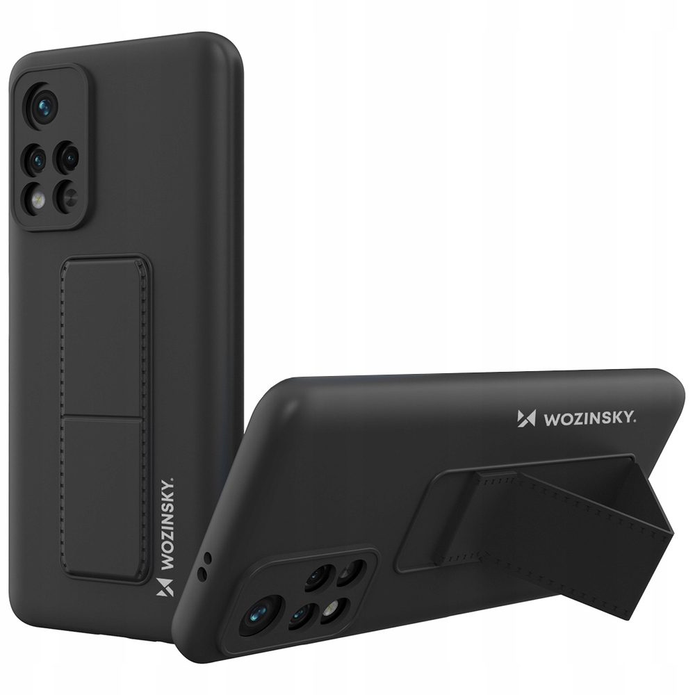 Oem Schwarz Wozinsky Silikonhülle Mit Ständer Für Xiaomi Redmi Note 11S / Note 11,