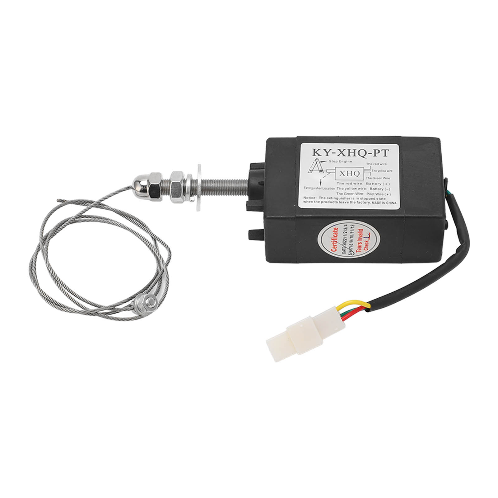 Électrovanne d'arrêt moteur diesel 12 V normalement ouverte, servomoteur, ABS et acier inoxydable, course 45 mm, lot de 1