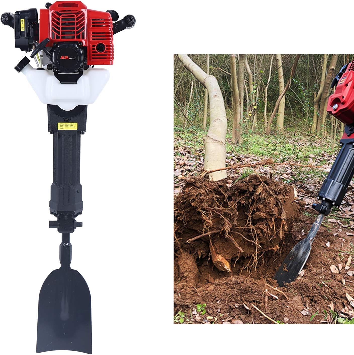 52cc 2 Stroke Pala Per Piante Da Giardino Albero Escavatore Macchina P GOJOY