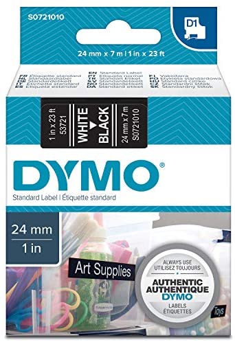 Dymo D1 Standard Etikettenband - Weiß auf Schwarz - 24mm x 7m - Image 4
