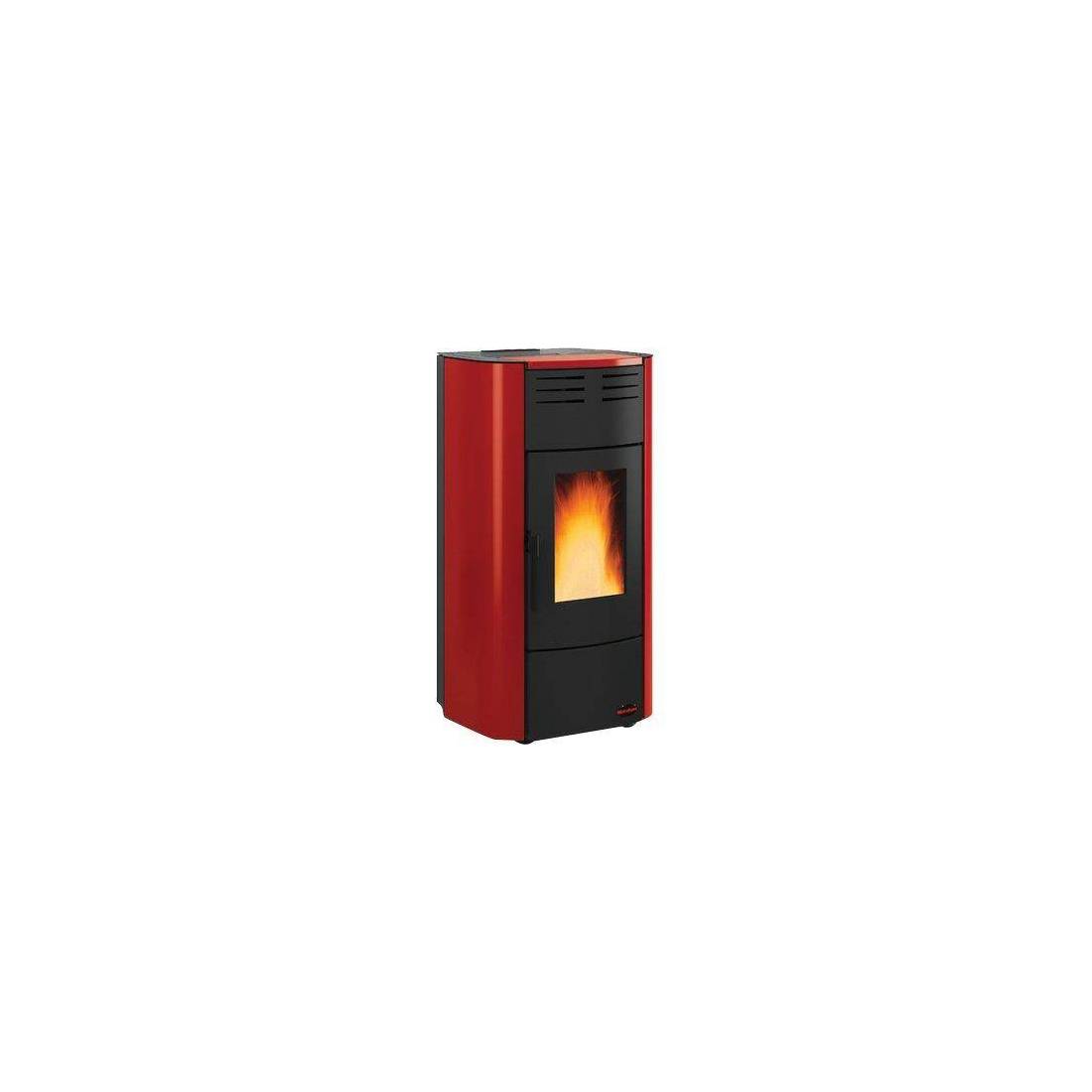 Ferramenta1.com - Termostufa A Pellet Raffaella Idro H15 18,8 Kw Bordeuax (con.term.) - Misure Cm.63,3x62,6x117,60h. - Peso Kg.214