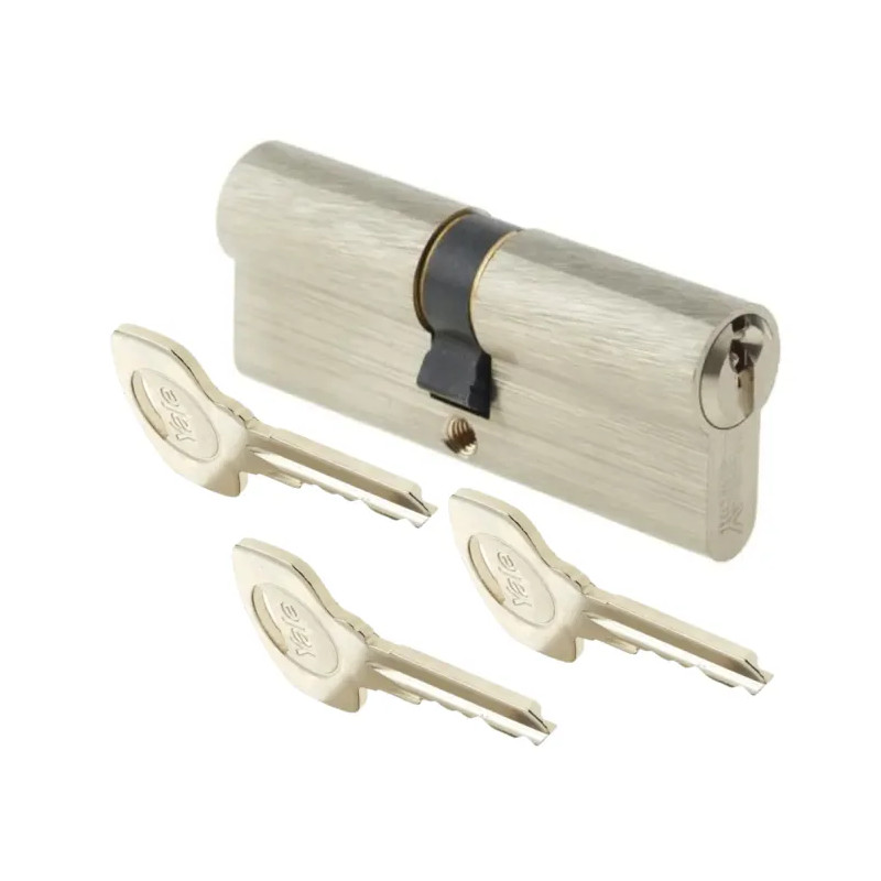 Yale Zylinder Serie 500 Plus 40X40 Mm Vernickelt, 5 Stifte, 3 Schlüssel. 5052847070079