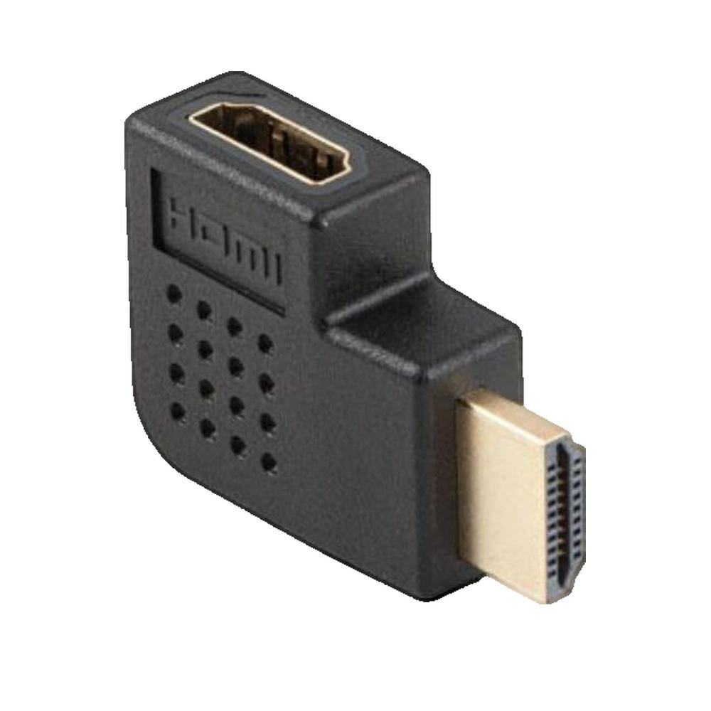 Lanberg Hdmi(M) - Hdmi(F) 4K Adapter, Links Abgewinkelt, Schwarz