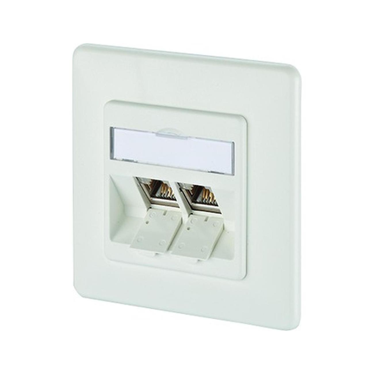 METZ CONNECT Dose UP/2 reinweiss E-DAT Modul 2 Ports, Kat.6 (Class E) - Bild 5