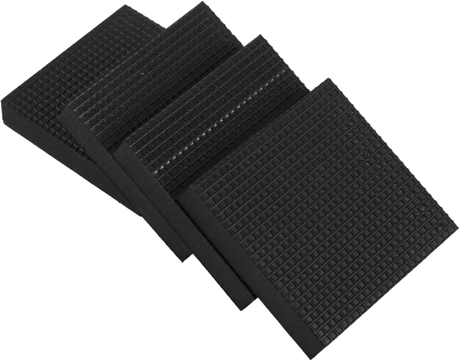 Patins anti-vibrations en caoutchouc haute résistance, protection de sol, noir