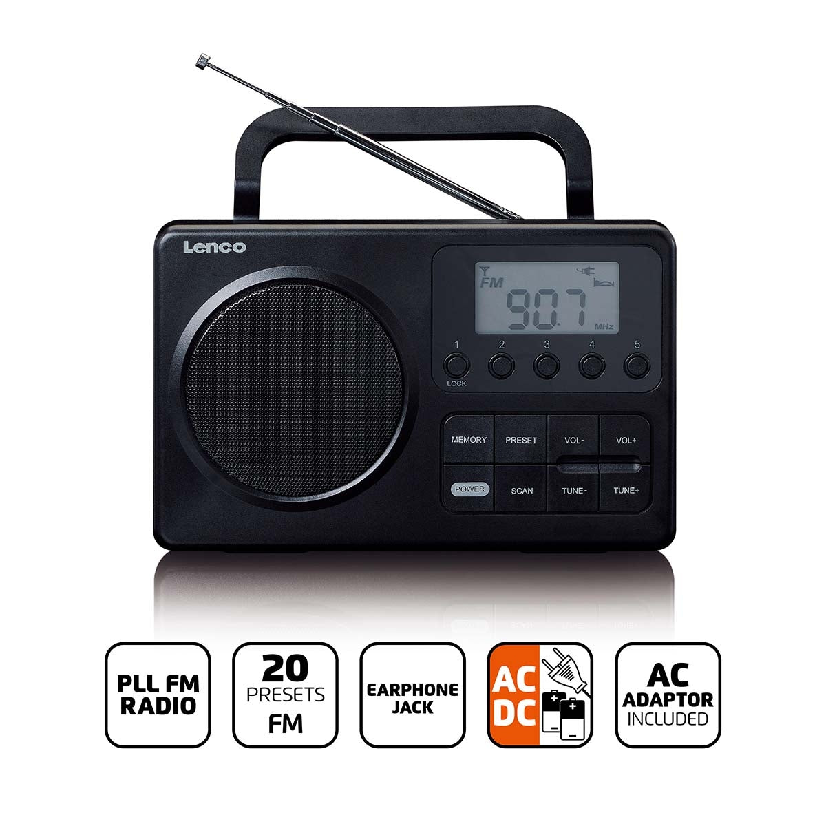 Lenco Fm-Radio Mpr-035Bk Black - Bild 5