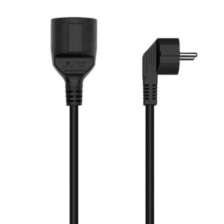 Aisens Schwarz Stromverlängerungskabel A132-0602/ Cee7 Stecker - Cee7 Buchse/ 5M