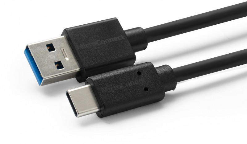 Microconnect Schwarz Usb-C 3.2 Gen1 - Usb 3.0 A 1M Kabel 1