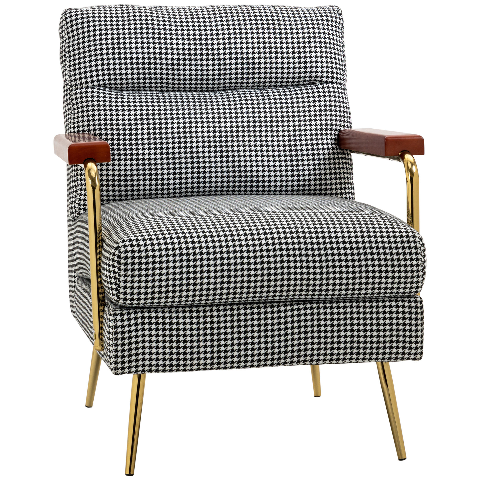 Homcom - Ohrensessel Relaxsessel, Polstersessel Mit Leinenoptik, Akzentsessel, Esszimmerstuhl Mit Stahlbeine, Loungesessel Für Schlafzimmer, Wohnzimmer, 72 X 81,5 X 87,5 Cm