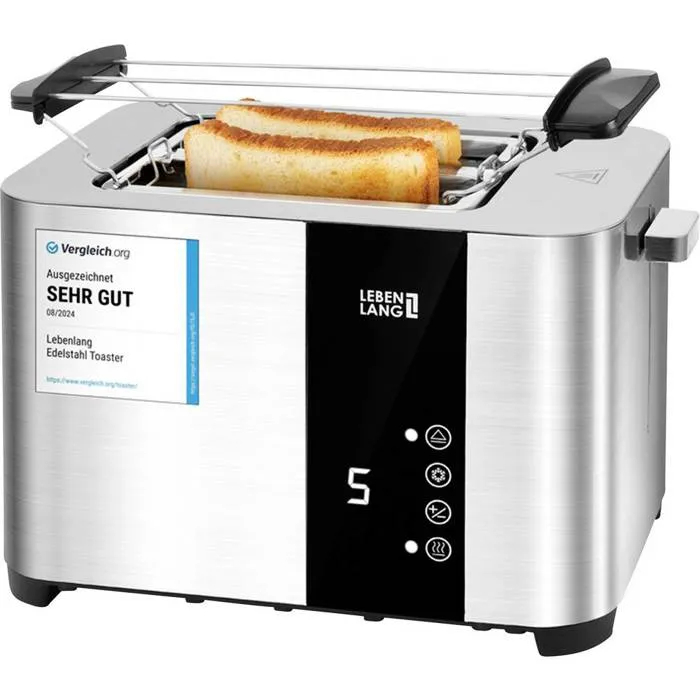 Lebenlang Lbl9898 Tostapane Elettrico Argento-grigio Moderno