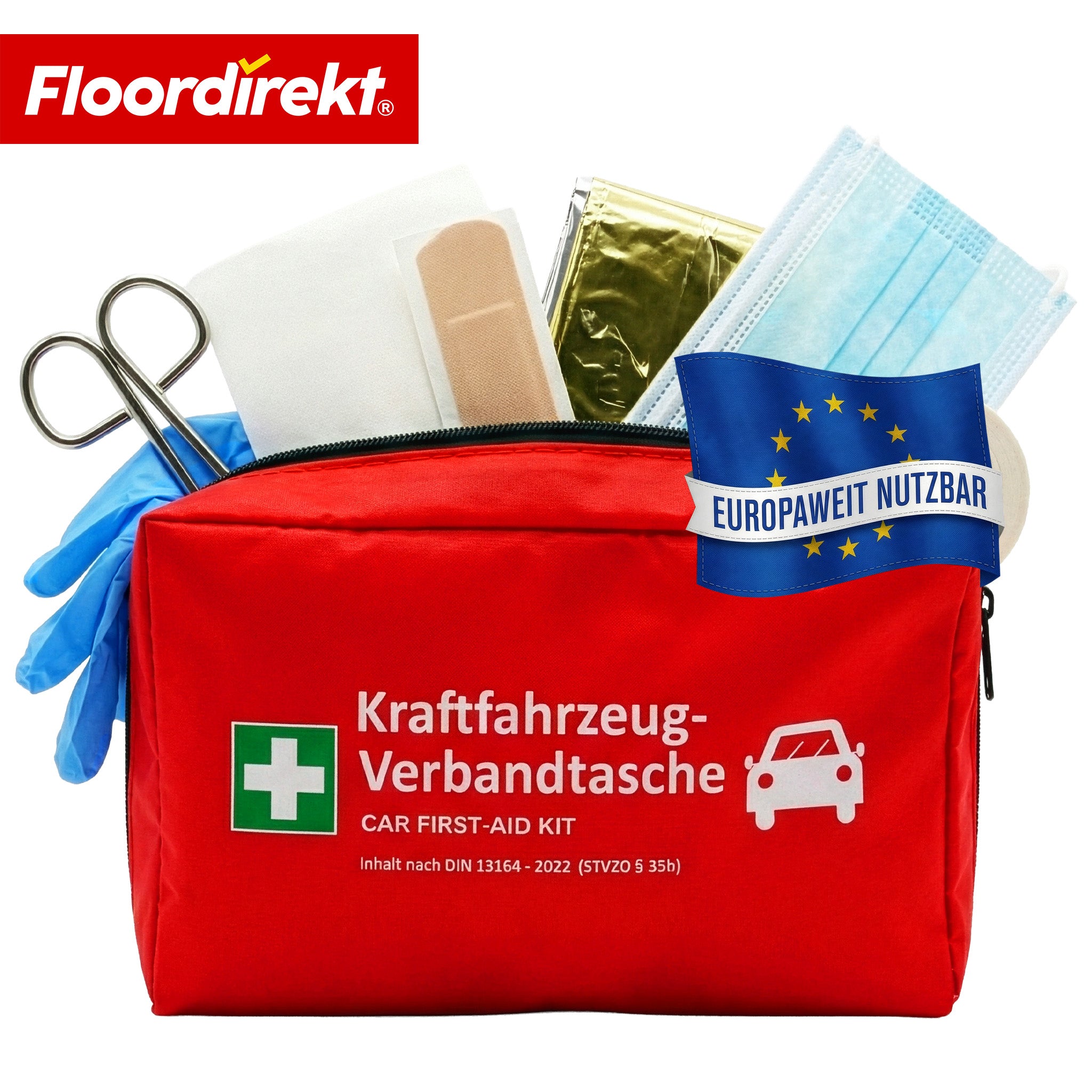 Floordirekt Rot Pannenhilfe, Kfz Verbandtasche - Image 4