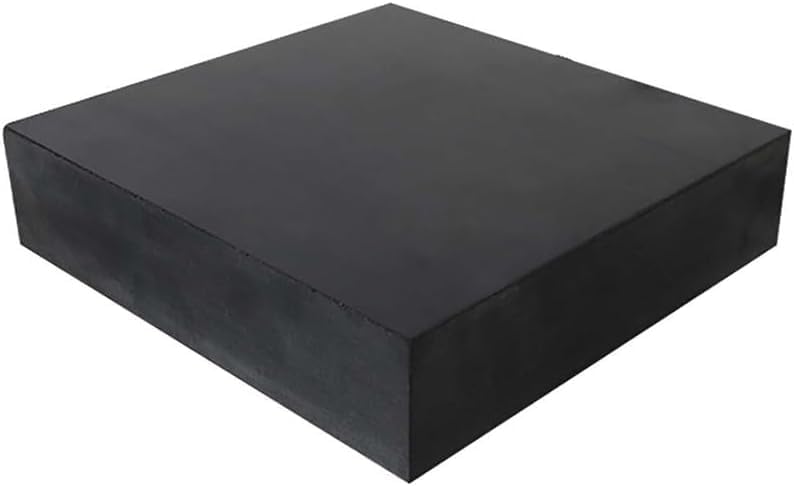 Patin anti-vibratoire en caoutchouc antidérapant 250 × 250 mm, noir, épaisseur 15 à 50 mm