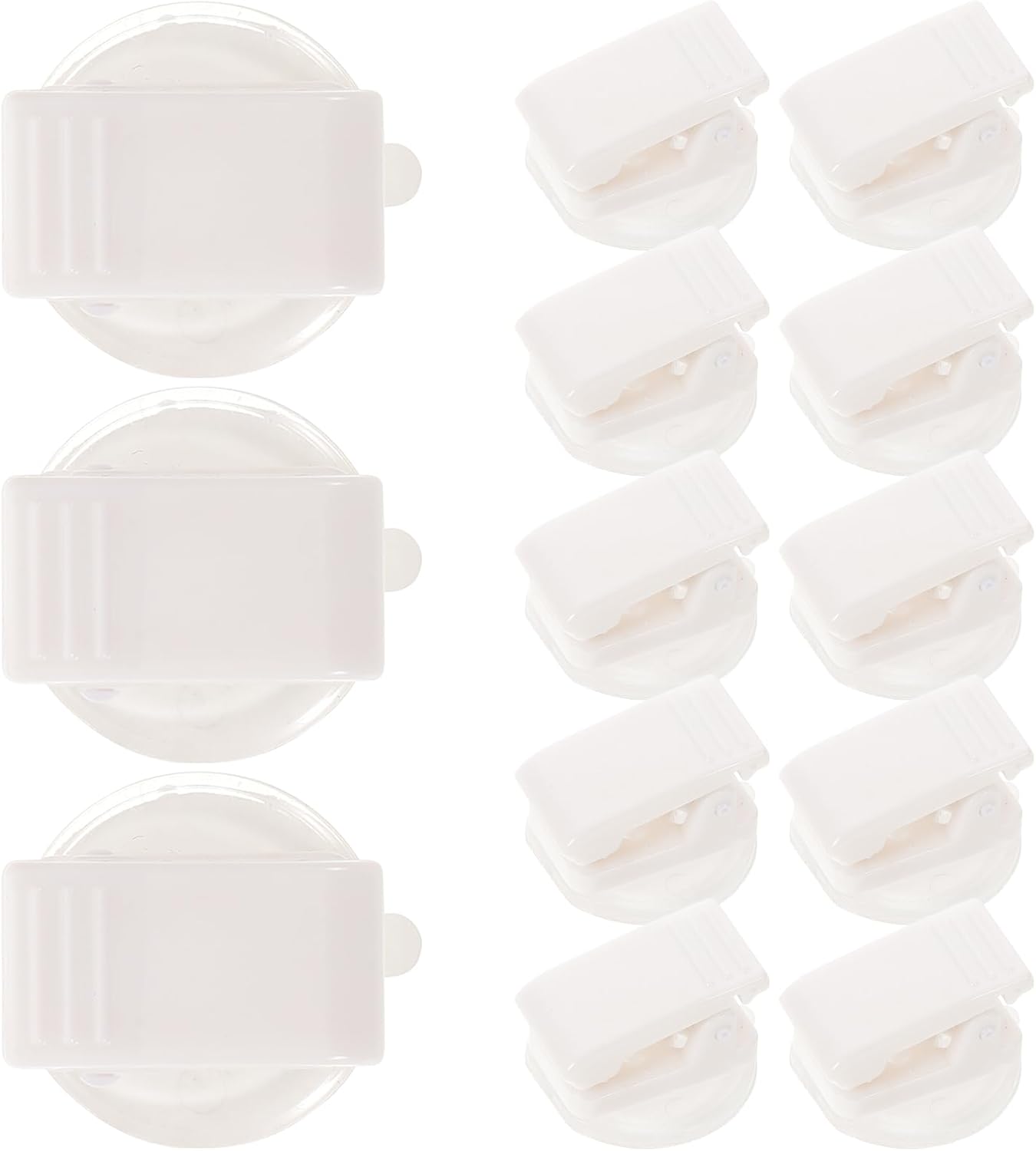 Pinces murales adhésives rotatives pour photos et documents, ouverture 0,5 cm, blanc
