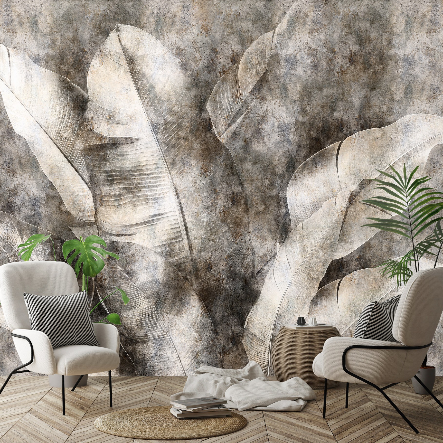 Wallarena Vlies Fototapete Blätter 150x105 Cm, Tapeten, Für Wohn Und Schlafzimmer, Vliestapete Wandtapete Tapete 3d Effekt- Inkl. Kleister - Tropisch