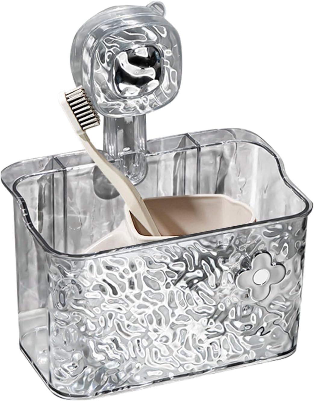 Preisvergleich für Duschablage Mit Saugnapf, Gewellter Eckkorb Aufbewahrungsregal Mit Saugnapf Für Dusche, Waschbecken, Küche, Wohnmobil, Wohnung,