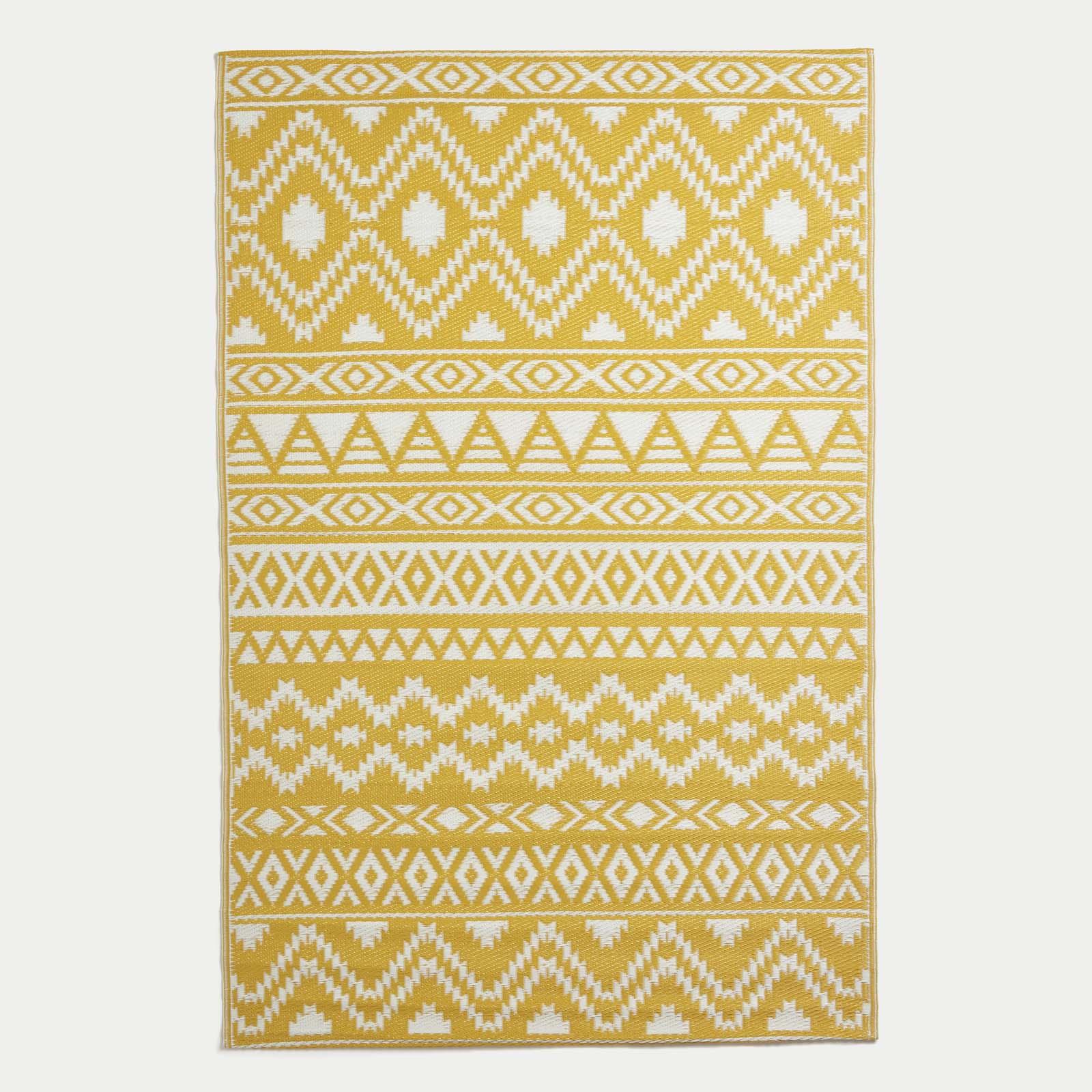 Homescapes Tapis D'Extérieur Aztèque Jaune Anna, 240 X 300 Cm