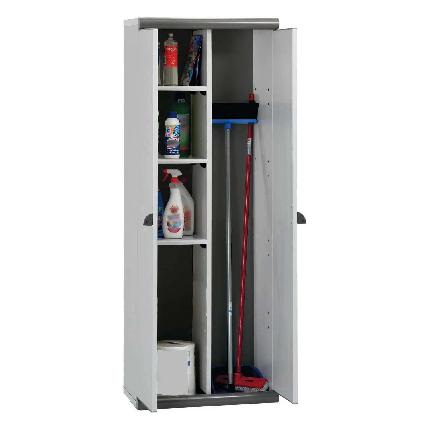 Garofalo - Mobiletto Portascope Grigio Scuro 2 Ante Da Esterno Scik Basic Recycled H.170 GAROFALO