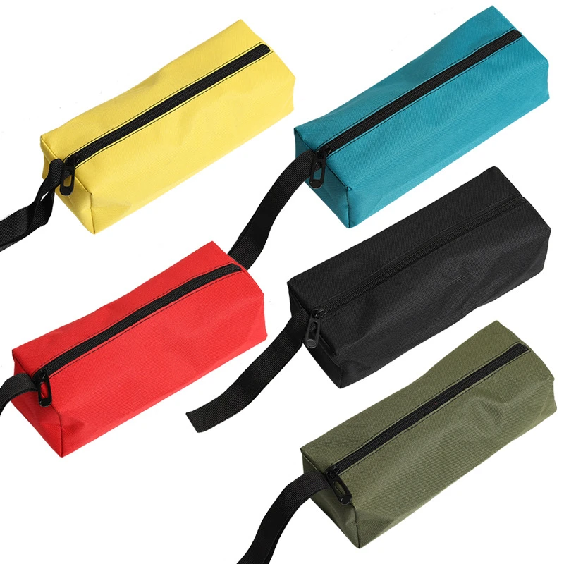 Trousse à outils en toile 600D imperméable, fermeture éclair, lot de 5, 25 x 8,5 x 7 cm