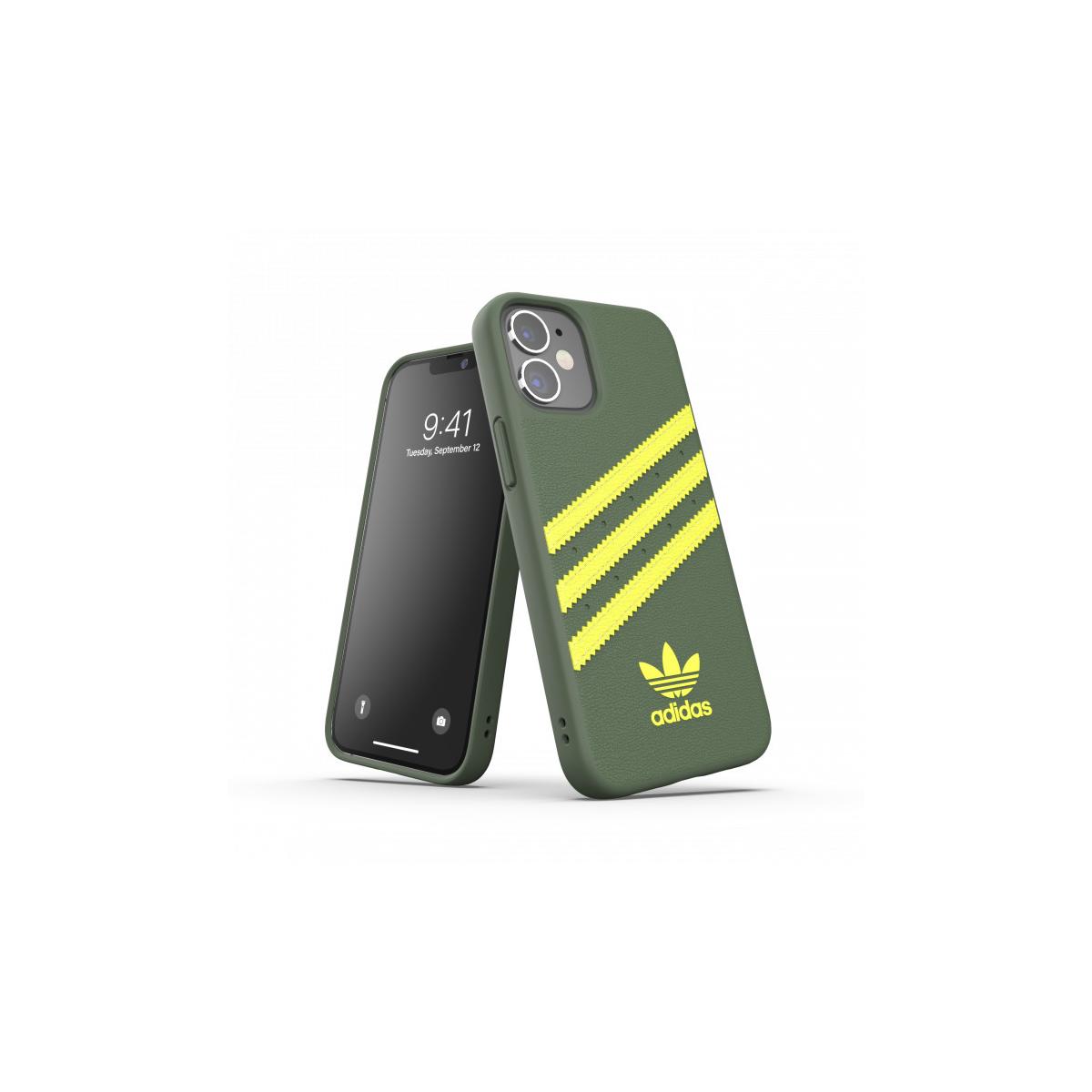 Adidas Moulded Case PU (Apple iPhone 12 mini), Smartphone Hülle, Grün, Gelb - Bild 2