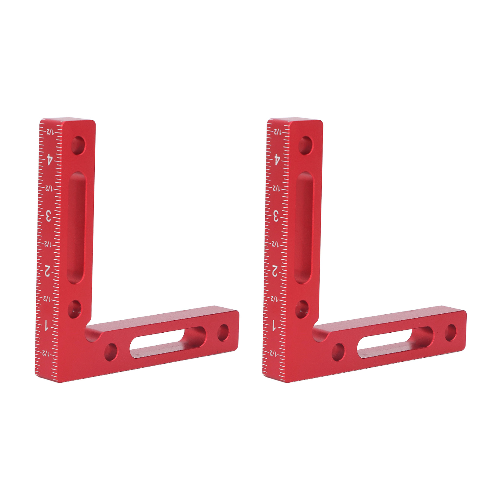 Pince d'équerre de positionnement à angle droit 90° en alliage d'aluminium anodisé, règle en L 120 mm, lot de 2