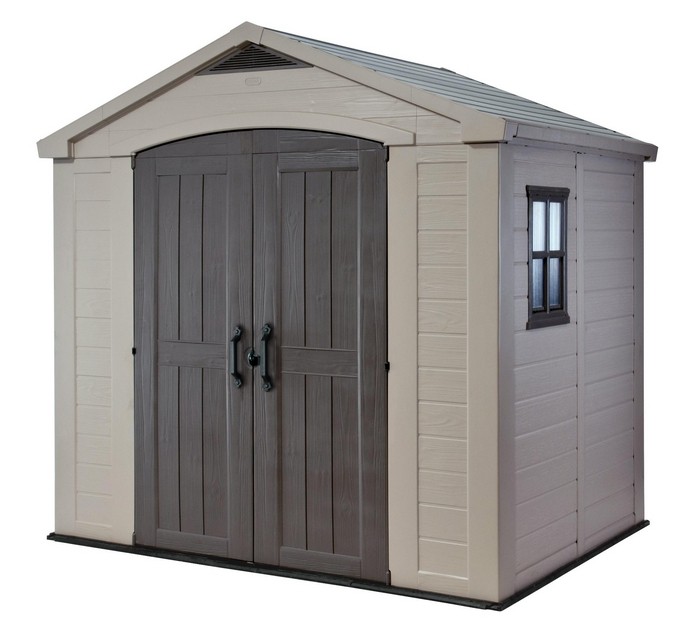 8' x 6' Keter Factor Plastic Garden Shed (2.57m x 1.82m)