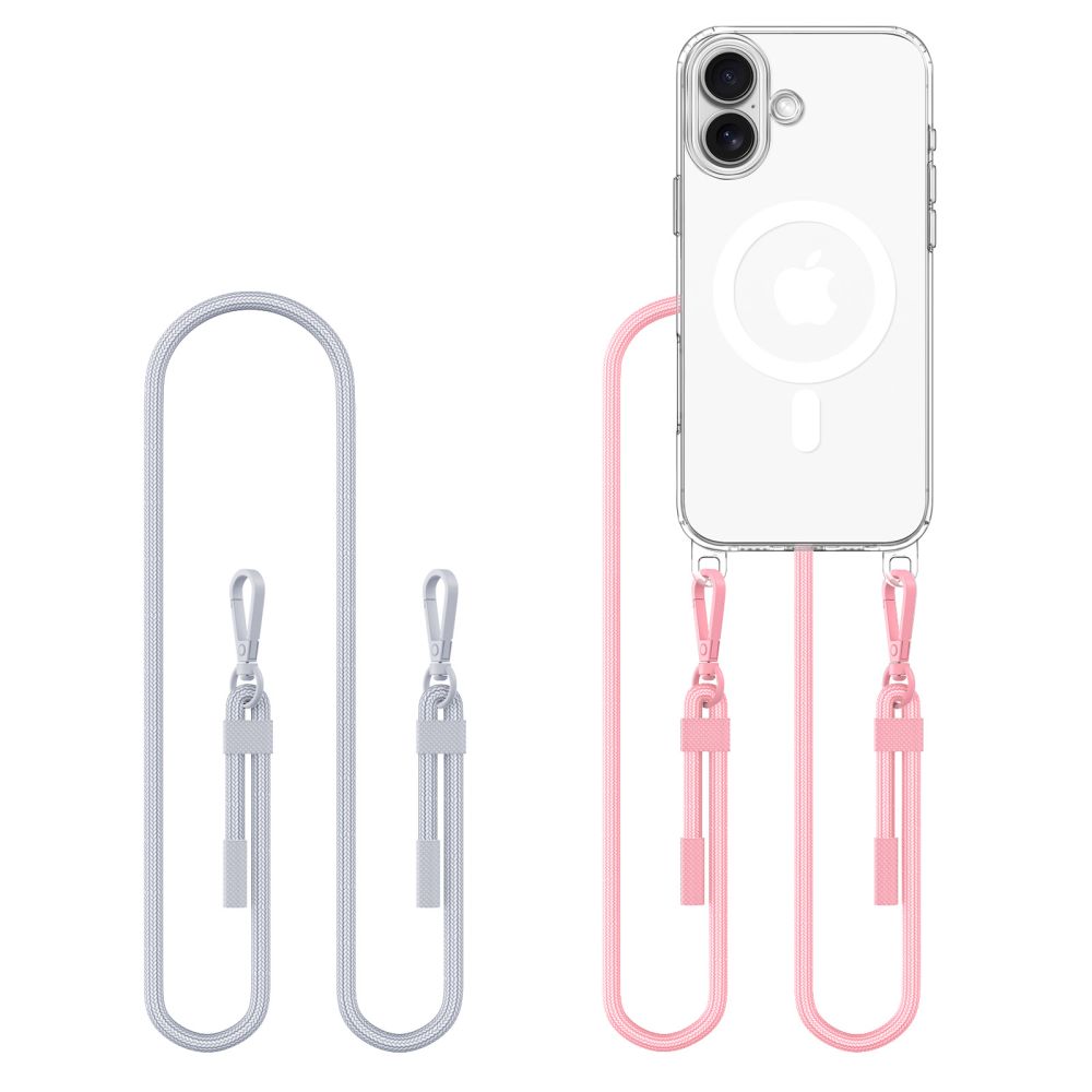 Catena Tech-protect Flexair Per Magsafe Iphone 16, Grigia E Rosa