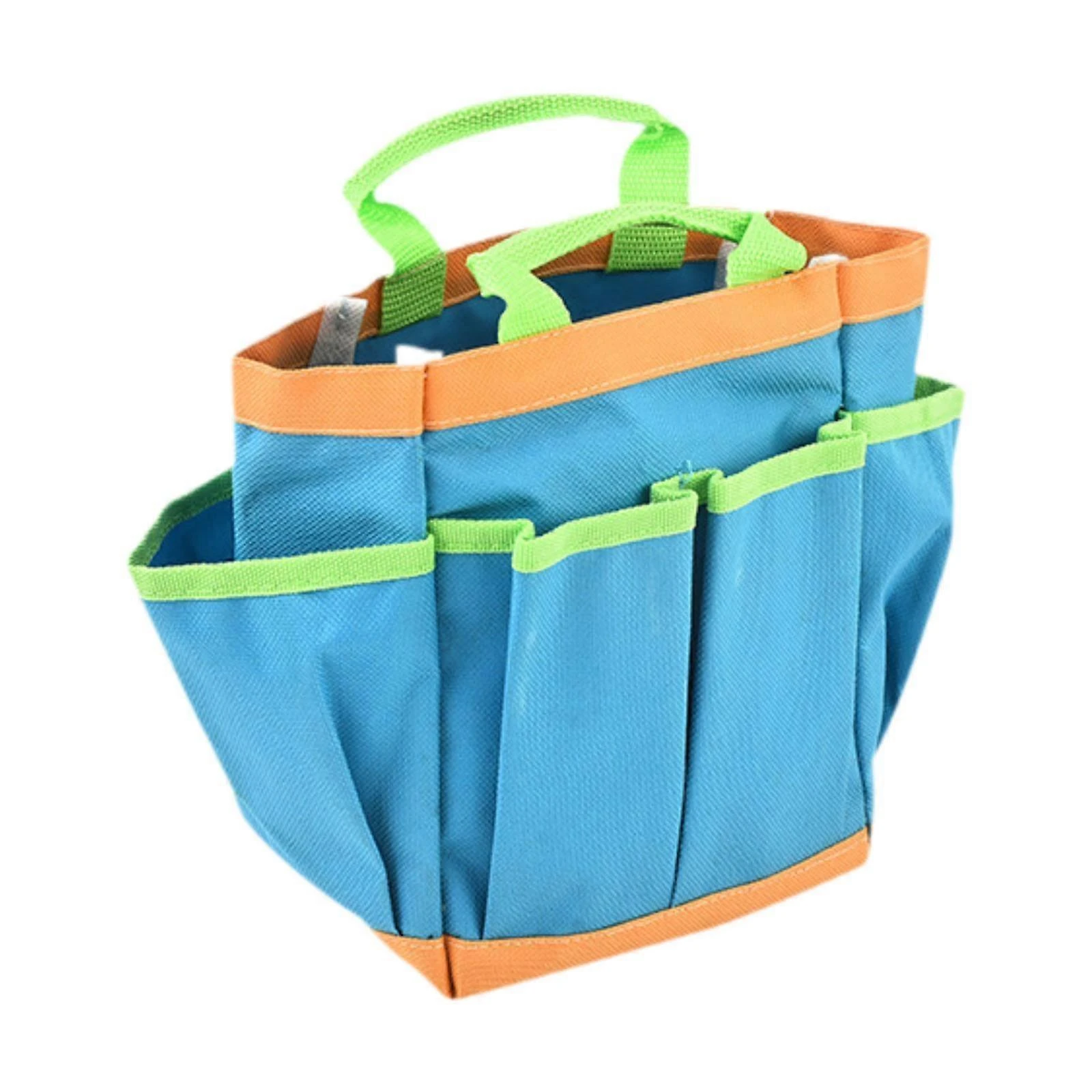 Sac à outils de jardin en tissu Oxford imperméable, poches extérieures multiples, bleu