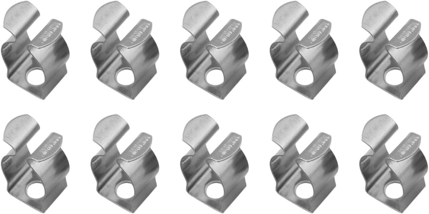 Support d'outils mural à ressorts en acier inoxydable 304, pour balais, râteaux et pelles, lot de 10