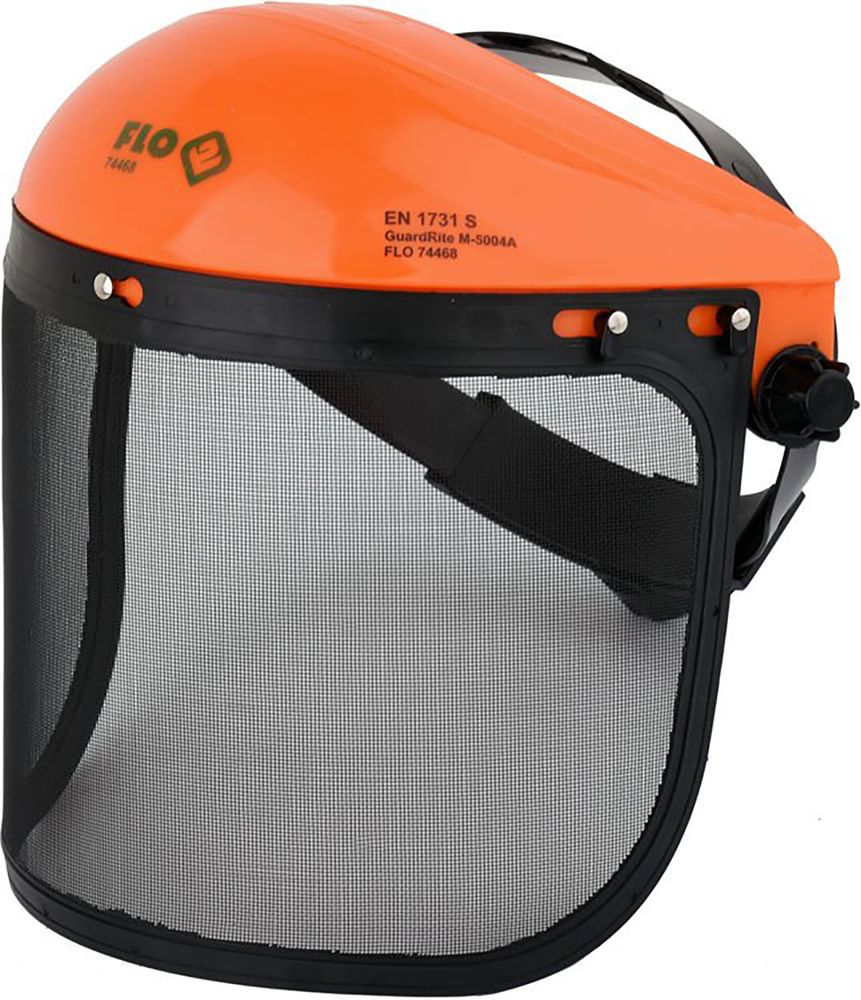 Flo Orange Universal Gesichtsschutz Mit Metallschutzgitter Netzvisier Rasentrimmer Trimmer Motorsense Freischneider Maschenvisier