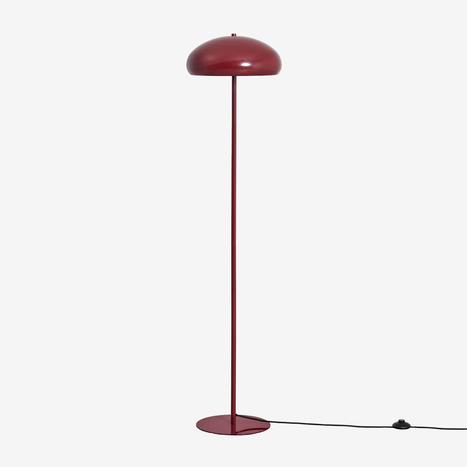 Sklum - Lampe Sur Pied En Fer Hilma Vin Rouge