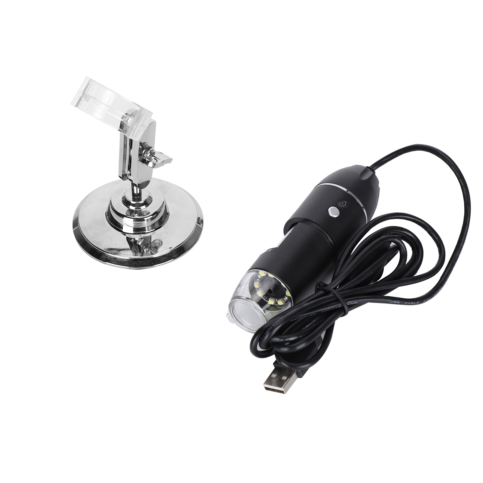 Microscope numérique USB 1000x avec 8 LED, pour réparation de téléphone et évaluation de bijoux