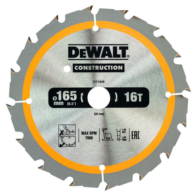 DEWALT KREISSÄGE 165x20mmx16z DT1948-QZ - Bild 2