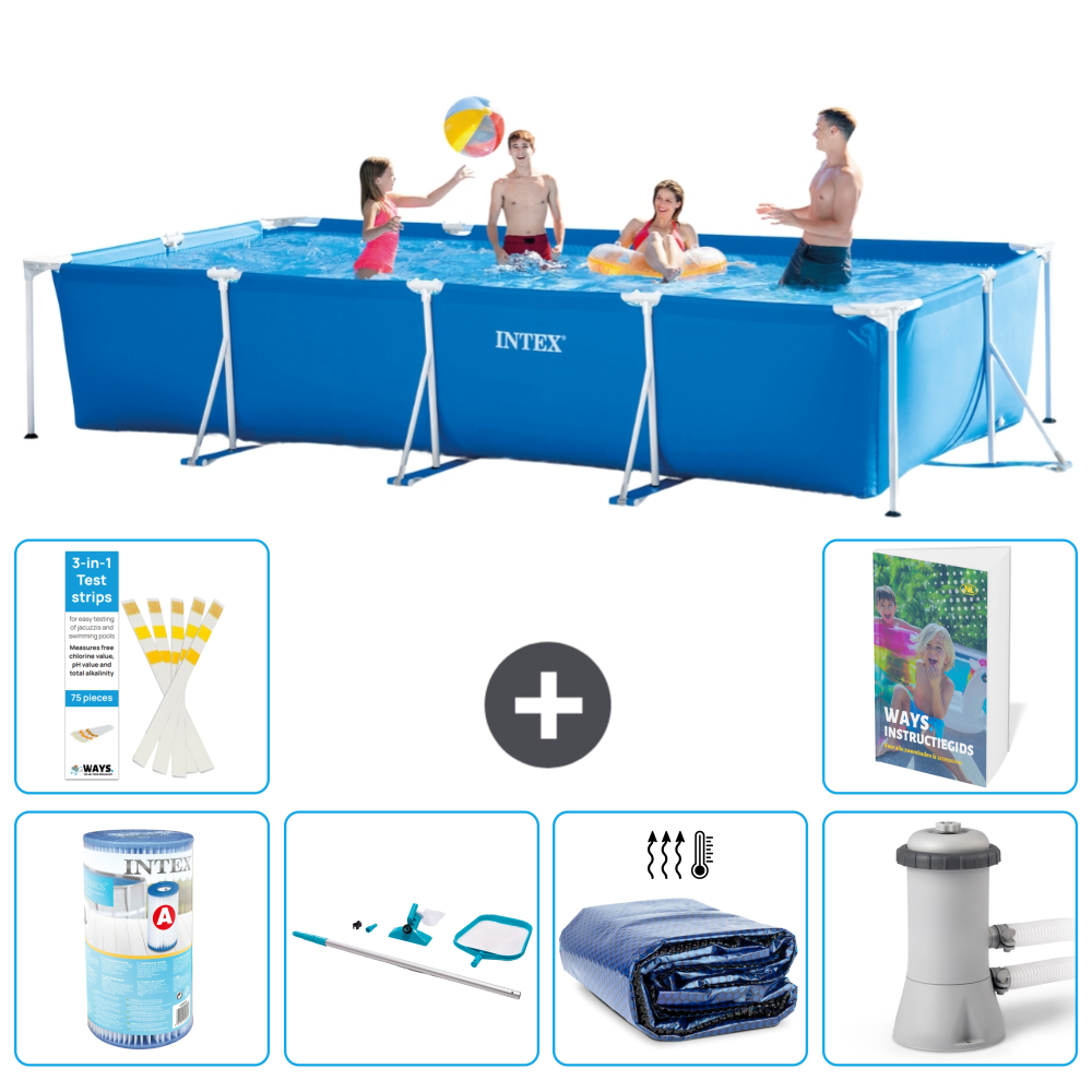 Intex Rechteckiger Frame Pool - 450x220x84 Cm - 7-teilig S20