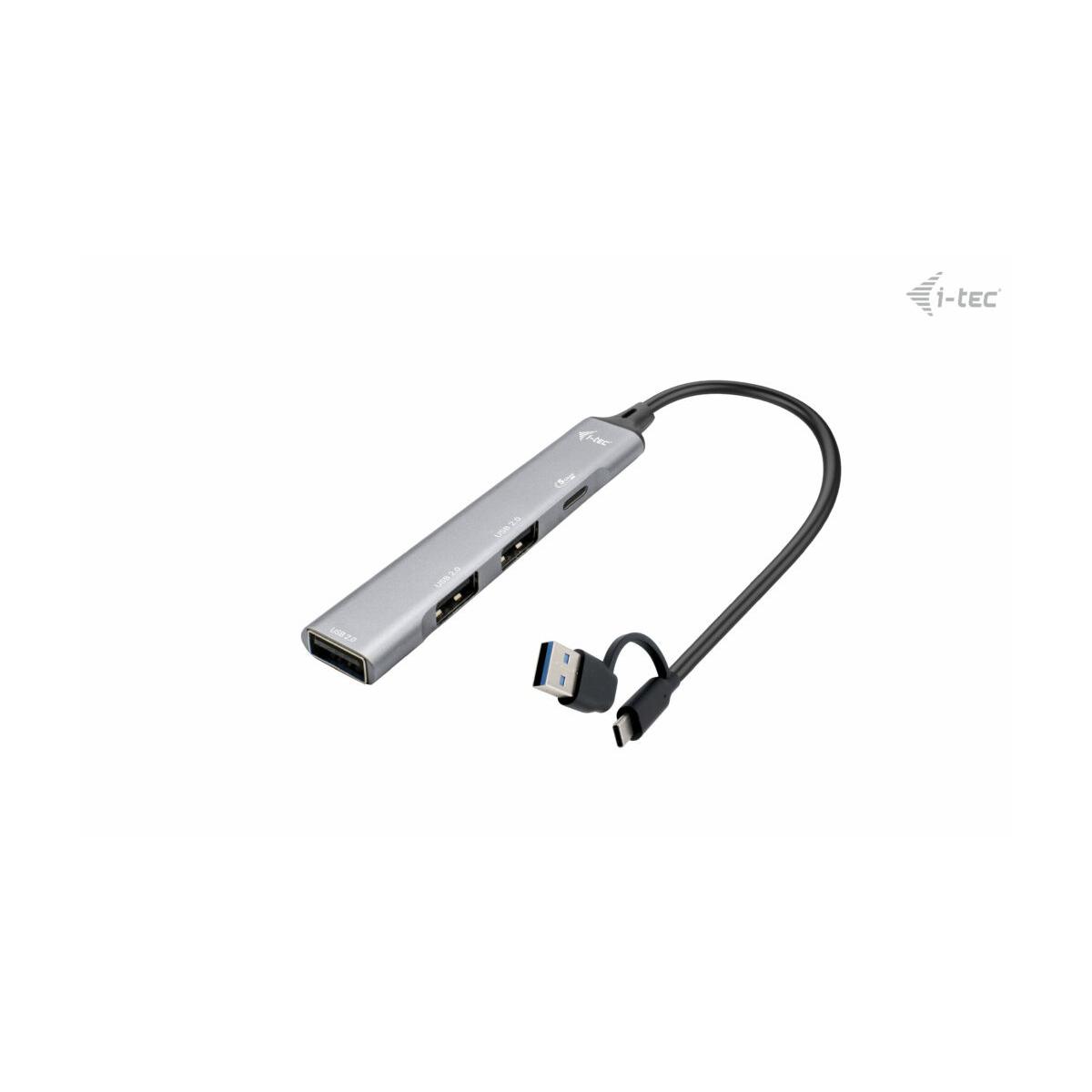 I-Tec CAHUBMETALMINI4 USB-C/USB-A Metal HUB 1x USB-C + 3x USB-A 2.0 USB-Hubs - 4 - Grau - Image 7