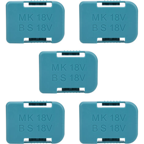 Support de rangement pour batterie 18 V, ABS-PC, fixation murale ou ceinture, lot de 5