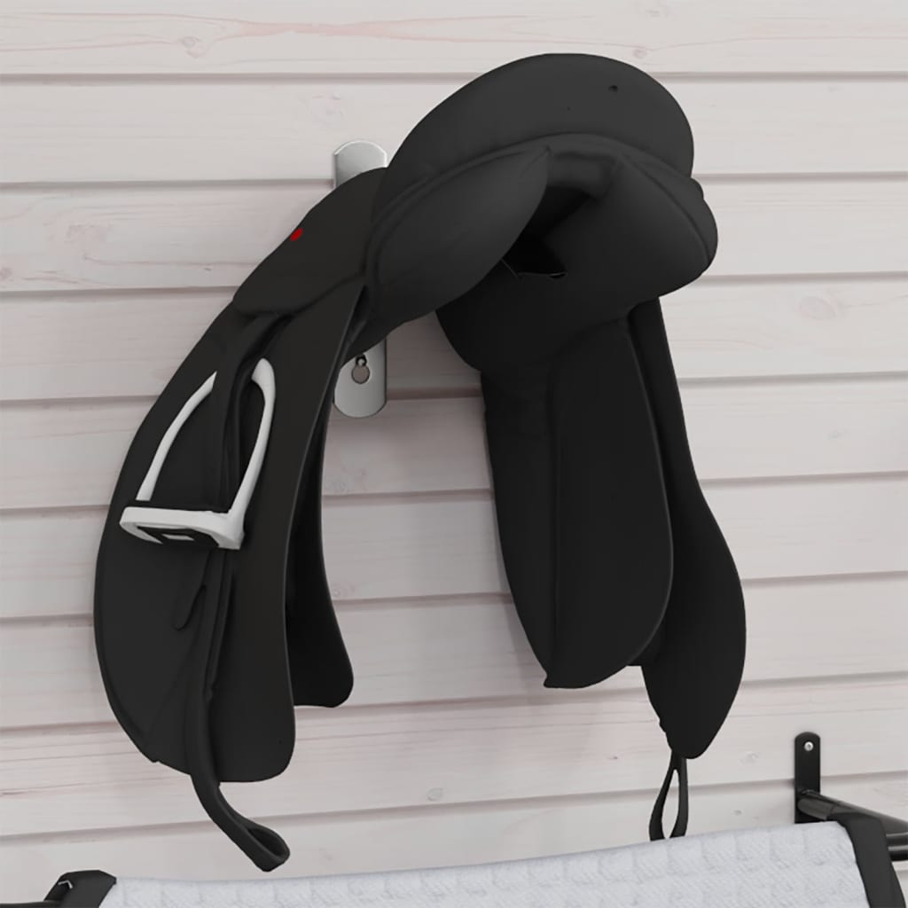 Saddle Rack With Bridle Hook Single Arm Foldble Black Iron Vidaxl